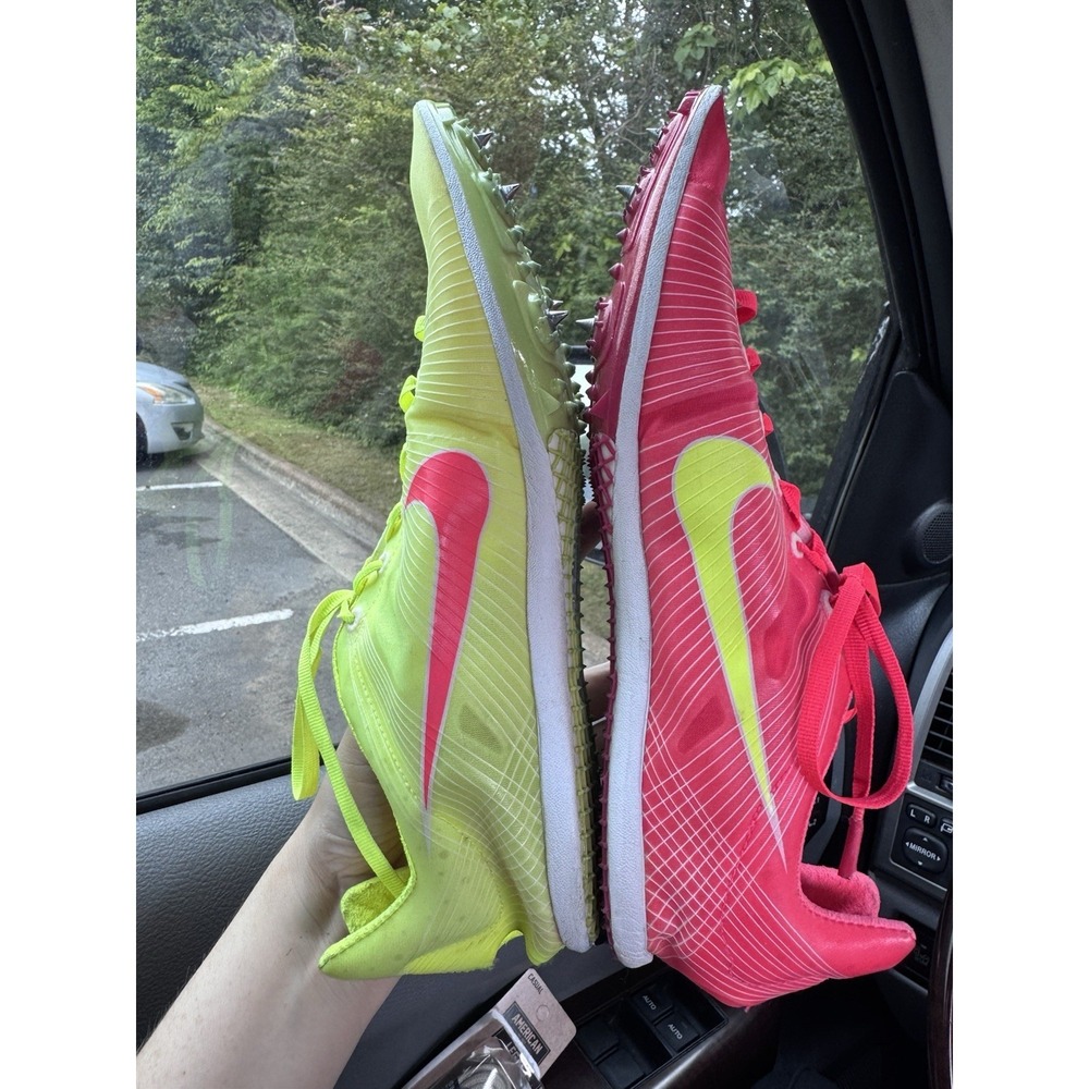 Nike Zoom Victory Track Spikes Mens Sz 10.5 Neon Pink Track & Field Racing Shoes